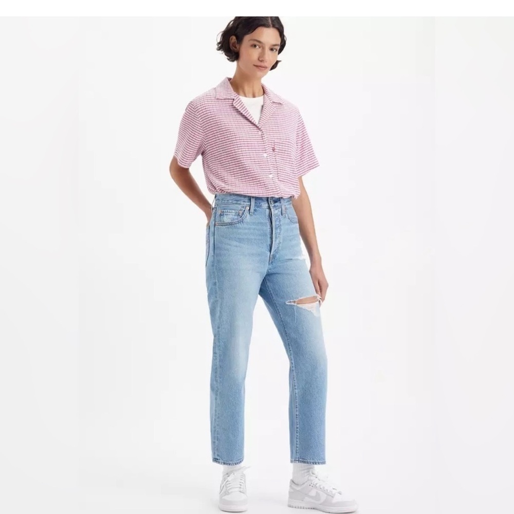 Levi's Ribcage Straight Ankle Light Blue Jeans